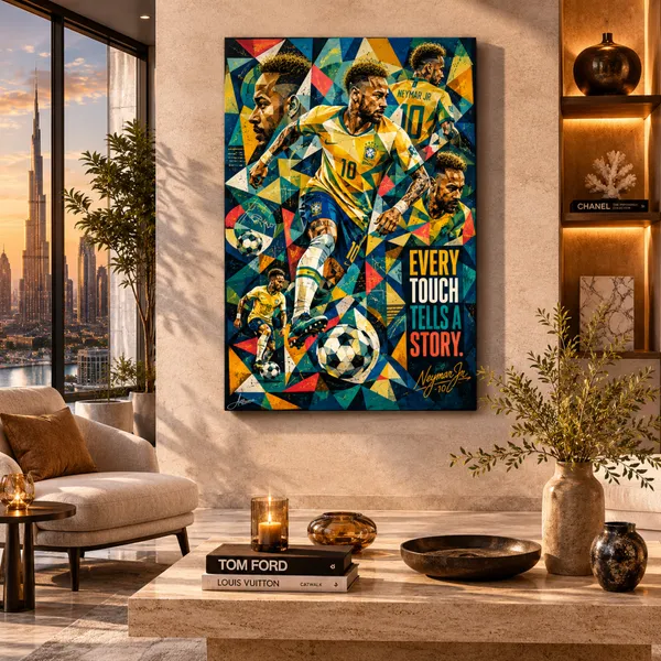 Neymar_Jr_Every_Touch_Tells_A_Story_|_Modern_Geometric_Football_Wall_Art