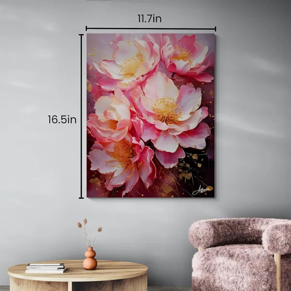 Pink_Floral_Art_Romantic_Flower_Elegant_Canvas_Painting_For_Home_And_Offices
