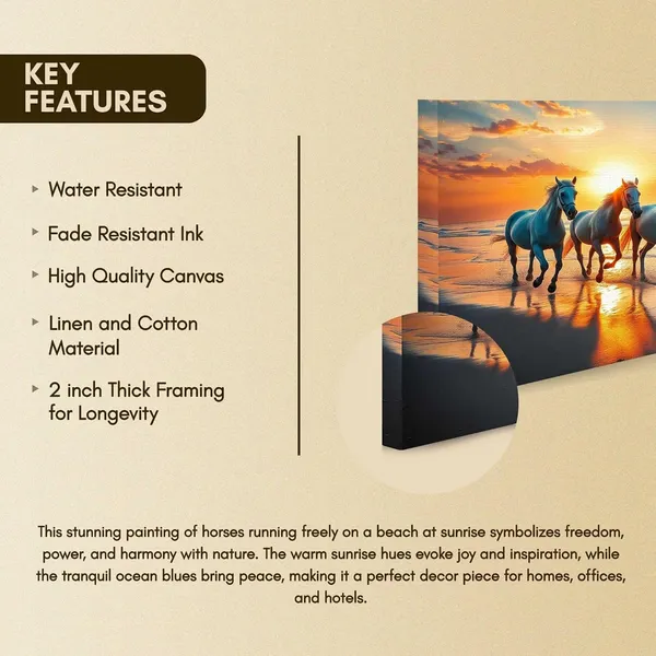 Seven_Horses_Art_Beach_Scene_380_Canvas_Painting_For_Home_And_Offices