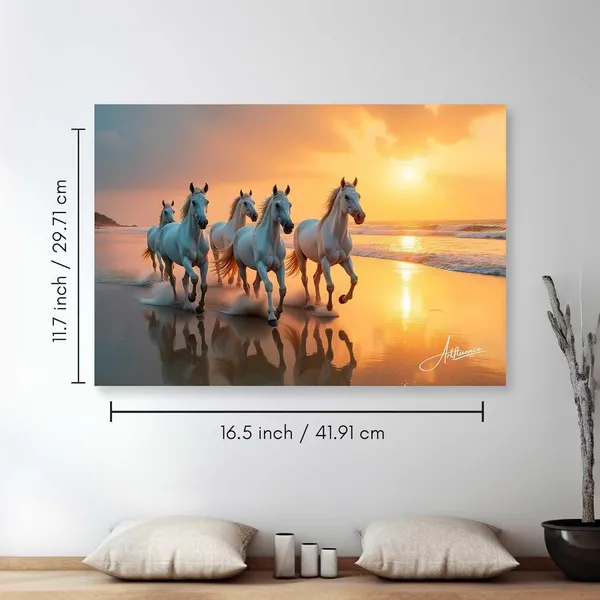 Seven_Horses_Art_Dreamy_Sunset_380_Canvas_Painting_For_Home_And_Offices