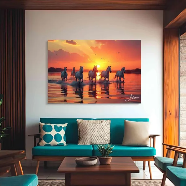 Running_Horses_Art_Sunset_Scene_380_Canvas_Painting_For_Home_And_Offices