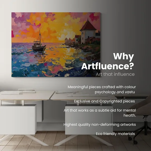 Nature_Lakeview_Boat_Bright_Colourful_Eclectic_Canvas_Painting_For_Home_And_Offices