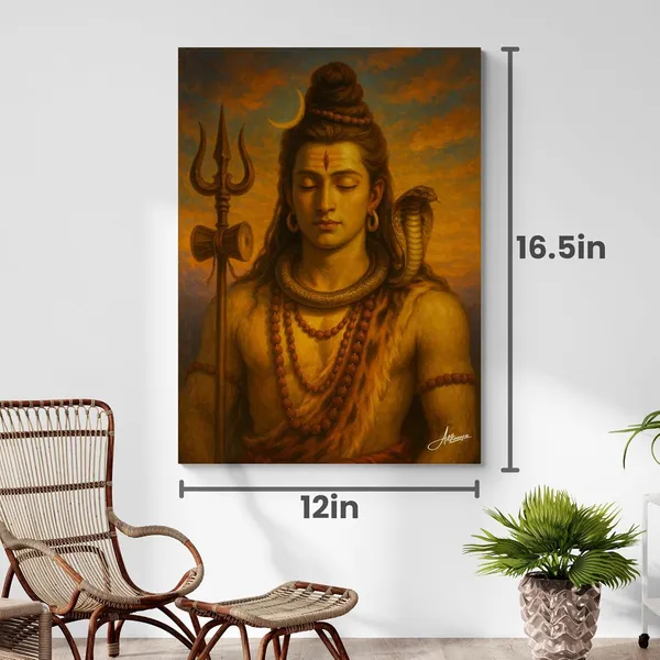 Lord_Shiva_Vastu_Art_Warm_Tone_Canvas_Painting_For_Home_And_Offices