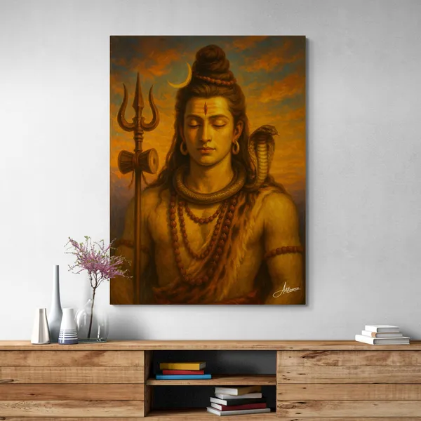 Lord_Shiva_Vastu_Art_Warm_Tone_Canvas_Painting_For_Home_And_Offices