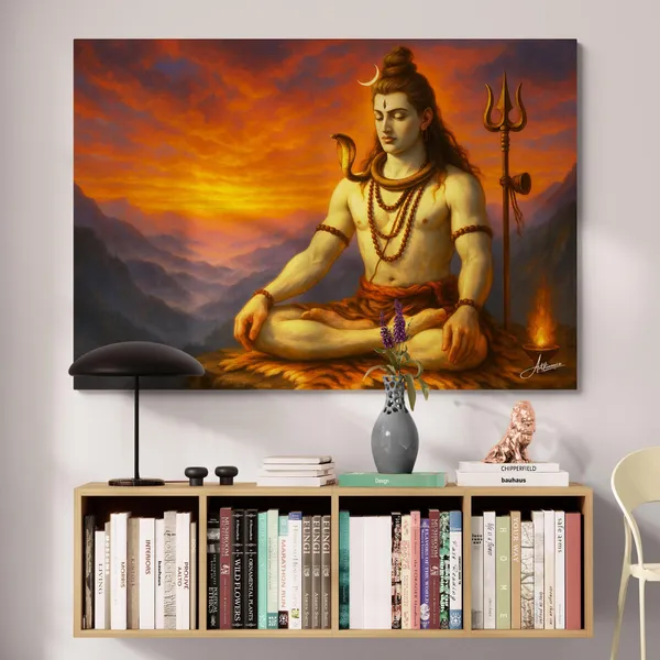 Lord_Shiva_Sunrise_Horizontal_Vastu_Art_Canvas_Painting_For_Home_And_Offices