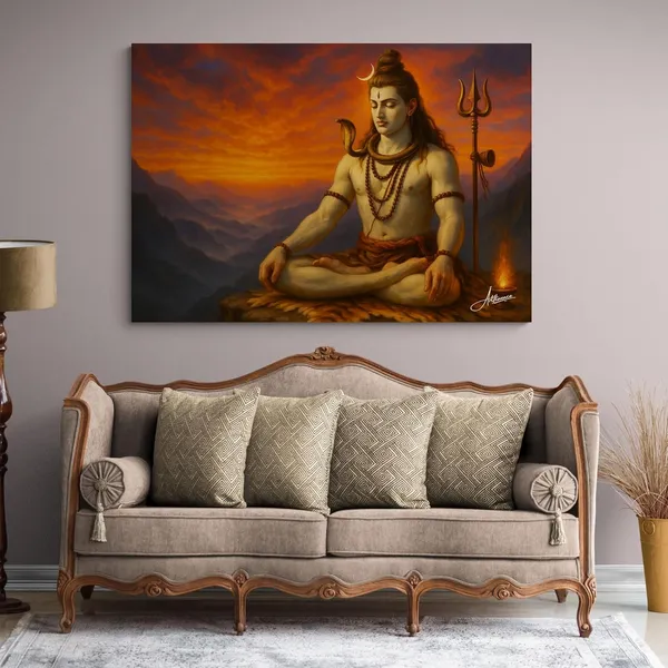 Lord_Shiva_Sunrise_Horizontal_Vastu_Art_Canvas_Painting_For_Home_And_Offices