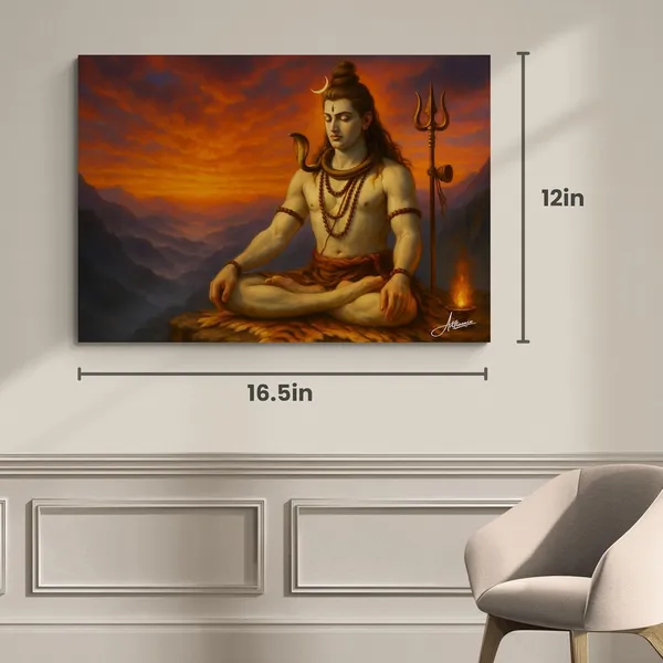 Lord_Shiva_Sunrise_Horizontal_Vastu_Art_Canvas_Painting_For_Home_And_Offices