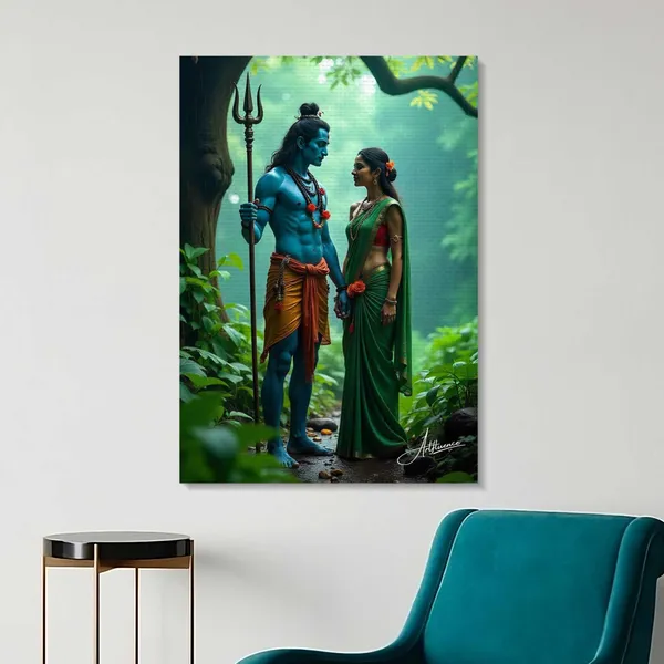 Shiva_Parvati_Religious_Mandir_Sturdy_Mounts_Canvas_Painting_For_Home_And_Offices