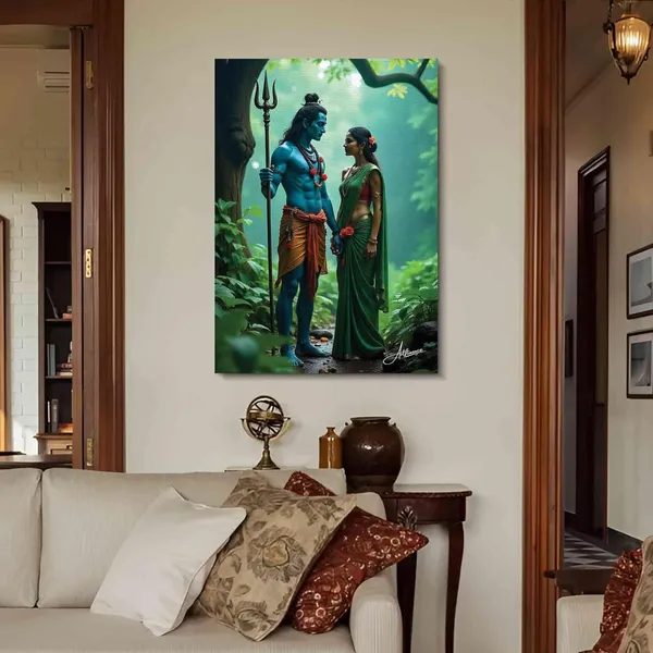 Shiva_Parvati_Religious_Mandir_Sturdy_Mounts_Canvas_Painting_For_Home_And_Offices