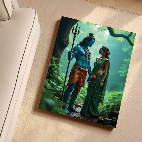 Shiva_Parvati_Religious_Mandir_Sturdy_Mounts_Canvas_Painting_For_Home_And_Offices