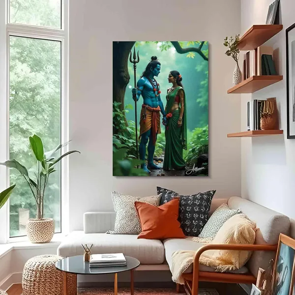 Shiva_Parvati_Religious_Mandir_Sturdy_Mounts_Canvas_Painting_For_Home_And_Offices