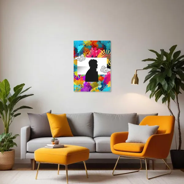 Abstract_Modern_Art_Silhouette_Thought_Wrapped_Canvas_Painting_For_Home_And_Offices
