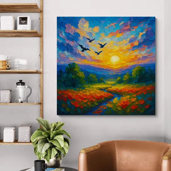 Sunset_Scenery_Landscape_Art_Abstract_Nature_Canvas_Painting_For_Home_And_Offices