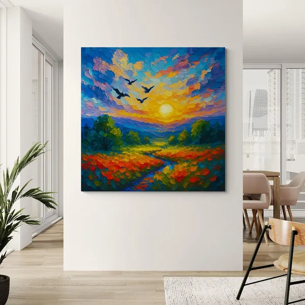 Sunset_Scenery_Landscape_Art_Abstract_Nature_Canvas_Painting_For_Home_And_Offices