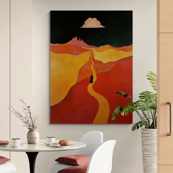 Woman_Abstract_Beautiful_Road_Modern_Art_Canvas_Painting_For_Home_And_Offices