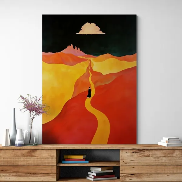 Woman_Abstract_Beautiful_Road_Modern_Art_Canvas_Painting_For_Home_And_Offices