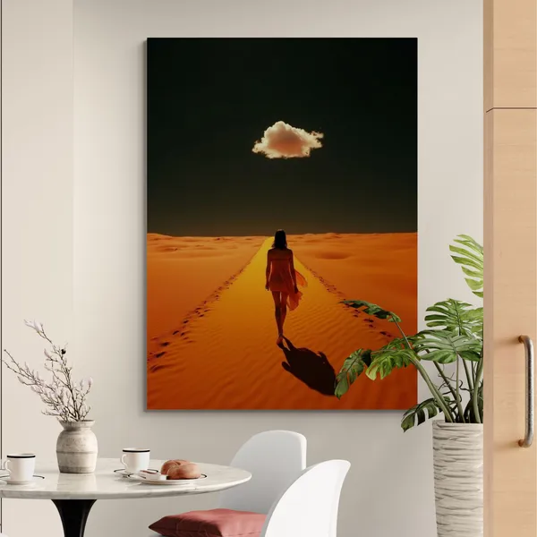 Woman_Dress_Modern_Art_Boho_Chic_Canvas_Painting_For_Home_And_Offices
