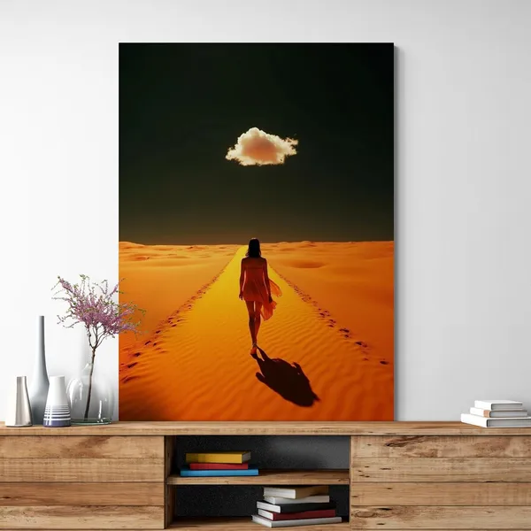 Woman_Dress_Modern_Art_Boho_Chic_Canvas_Painting_For_Home_And_Offices