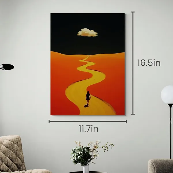 Paintings_Woman_Long_Wavy_Road_Modern_Canvas_Painting_For_Home_And_Offices