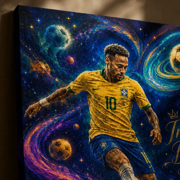 Neymar_Jr_Cosmic_Beyond_Limits_|_Brazilian_Football_Canvas_Wall_Art