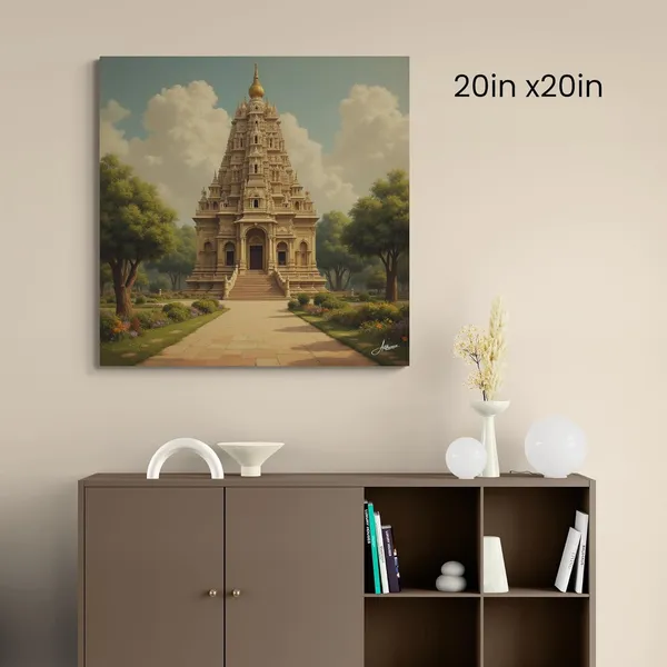 Temple_Spiritual_Religious_Meditation_Scene_Landscape_Canvas_Painting_For_Home_And_Offices