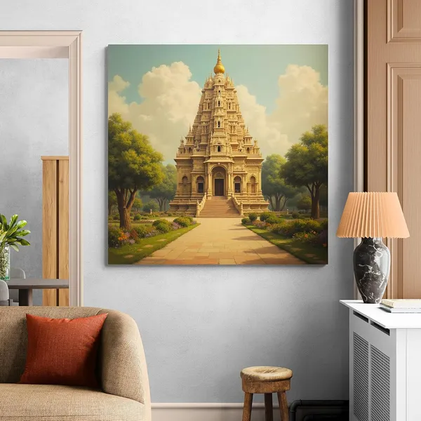 Temple_Spiritual_Religious_Meditation_Scene_Landscape_Canvas_Painting_For_Home_And_Offices