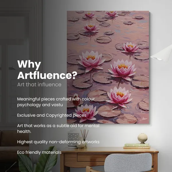 Flowers_Vastu_Water_Lily_Cafes_Eclectic_Canvas_Painting_For_Home_And_Offices