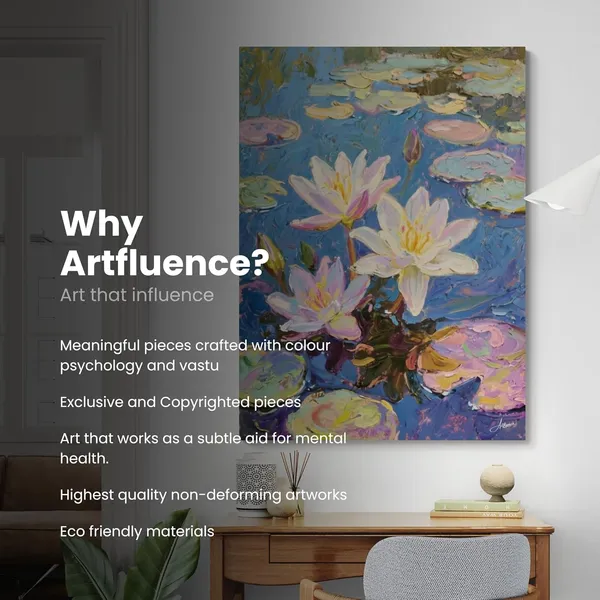 Flowers_Vastu_Water_Lily_Cafes_Watercolor_Canvas_Painting_For_Home_And_Offices