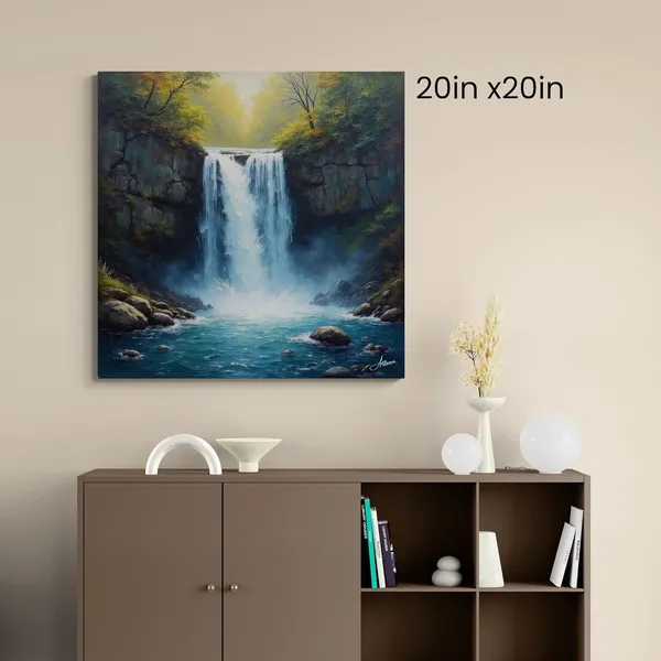 Waterfall_Square_Vastu_Scenic_View_Meditation_Canvas_Painting_For_Home_And_Offices