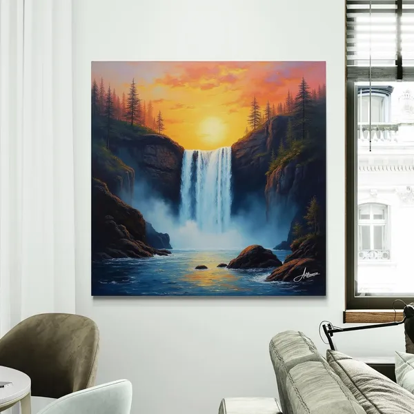 Sunset_Square_Vastu_Big_Size_Art_Canvas_Painting_For_Home_And_Offices