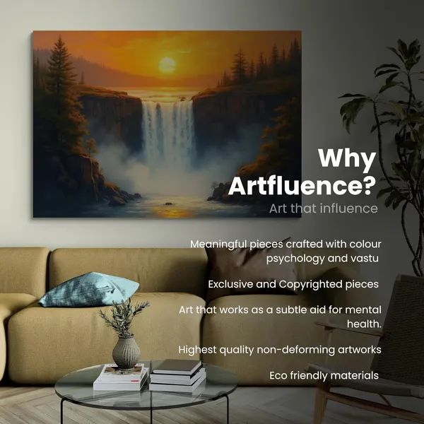 Waterfall_Sunset_Vastu_Big_Size_Art_Canvas_Painting_For_Home_And_Offices