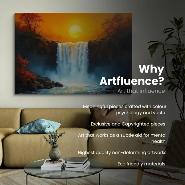Waterfall_Sunset_Vastu_Big_Size_Art_Canvas_Painting_For_Home_And_Offices
