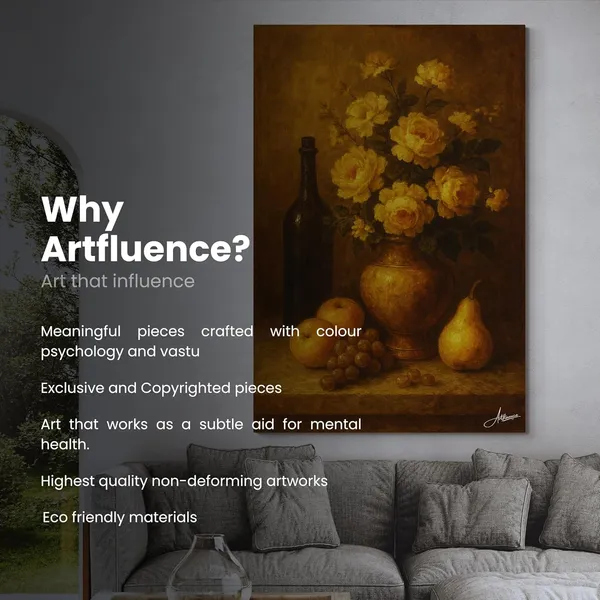 White_Rose_Flower_Pot_Golden_Abstract_Canvas_Painting_For_Home_And_Offices