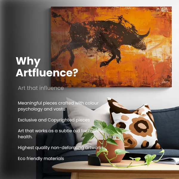 Charging_Bull_Abstract_Framed_Art_Luxury_Canvas_Painting_For_Home_And_Offices