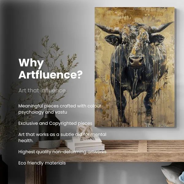 Majestic_Black_Bull_Premium_Framed_Art_Canvas_Painting_For_Home_And_Offices