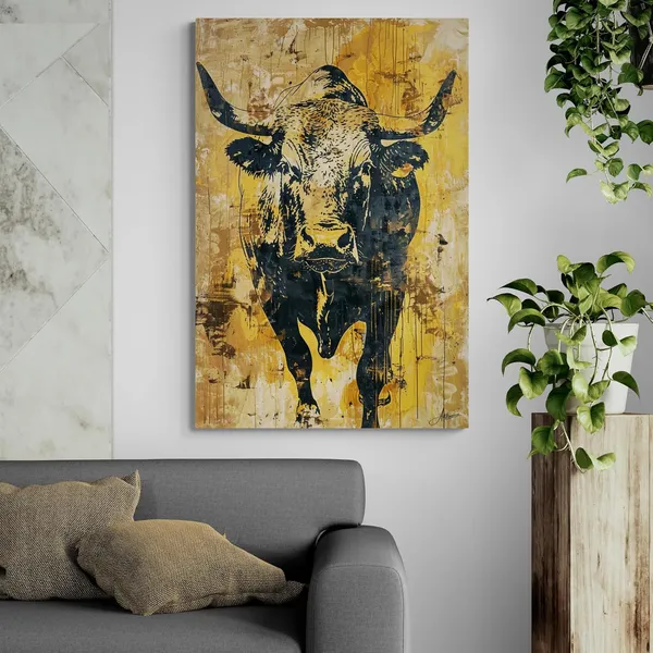 Golden_Bull_Premium_Framed_Art_Luxury_Canvas_Painting_For_Home_And_Offices
