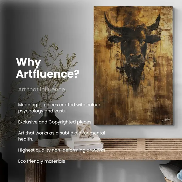 Silent_Strength_Bull_Premium_Framed_Art_Canvas_Painting_For_Home_And_Offices