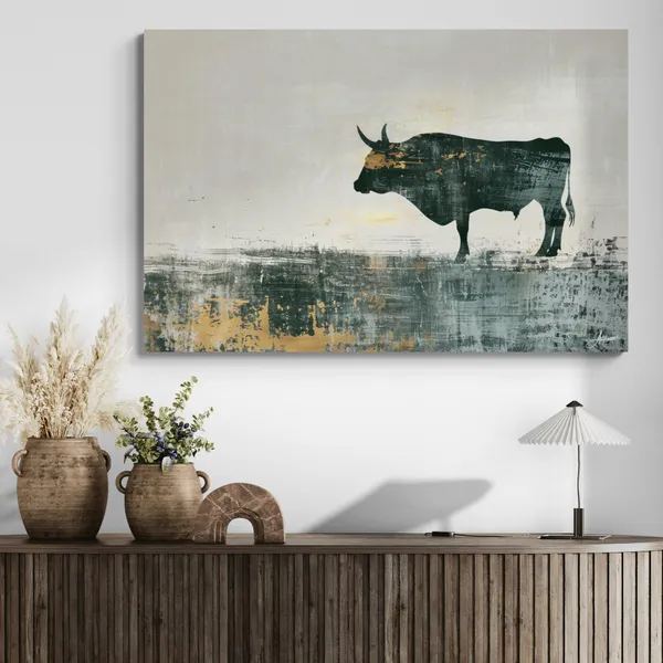 Abstract_Bull_Framed_Art_Decor_Luxury_Canvas_Painting_For_Home_And_Offices