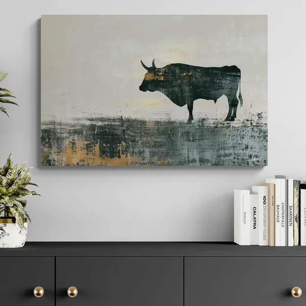 Abstract_Bull_Framed_Art_Decor_Luxury_Canvas_Painting_For_Home_And_Offices