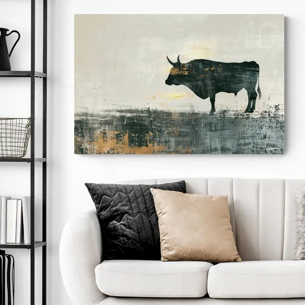 Abstract_Bull_Framed_Art_Decor_Luxury_Canvas_Painting_For_Home_And_Offices