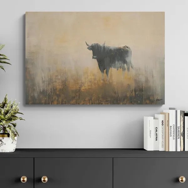 Serene_Golden_Bull_Framed_Art_Premium_Canvas_Painting_For_Home_And_Offices