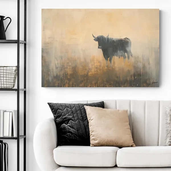 Serene_Golden_Bull_Framed_Art_Premium_Canvas_Painting_For_Home_And_Offices