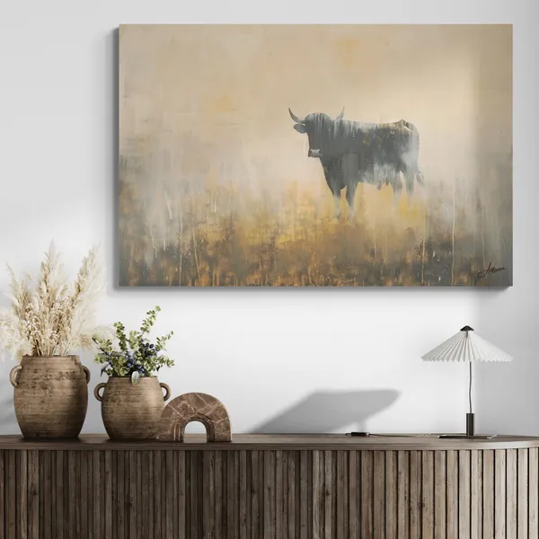 Serene_Golden_Bull_Framed_Art_Premium_Canvas_Painting_For_Home_And_Offices