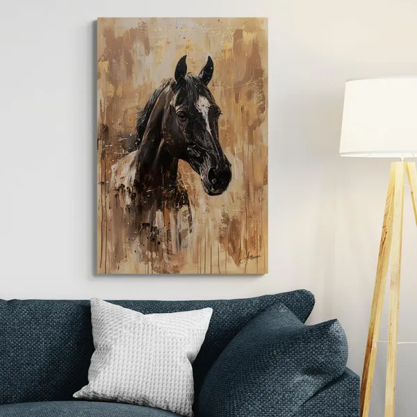 Majestic_Black_Horse_Framed_Art_Luxury_Canvas_Painting_For_Home_And_Offices