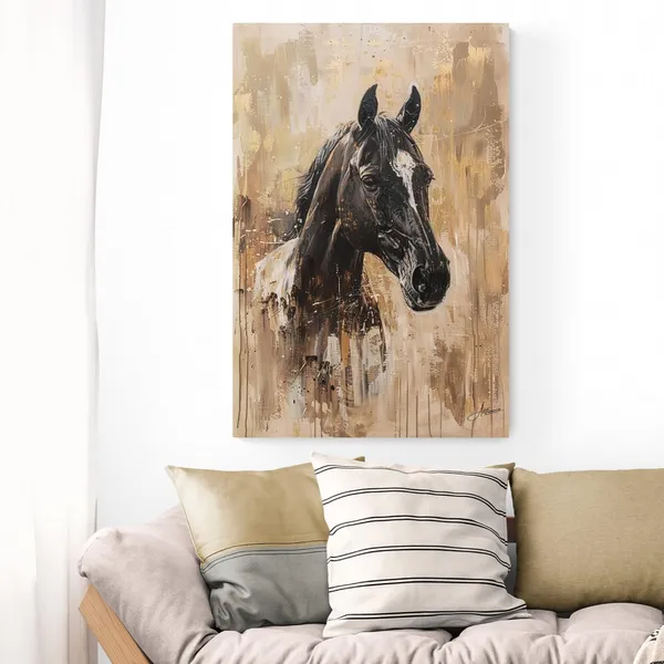 Majestic_Black_Horse_Framed_Art_Luxury_Canvas_Painting_For_Home_And_Offices