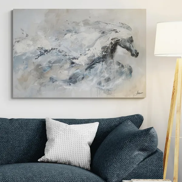 Abstract_Running_Horse_Framed_Art_Luxury_Canvas_Painting_For_Home_And_Offices