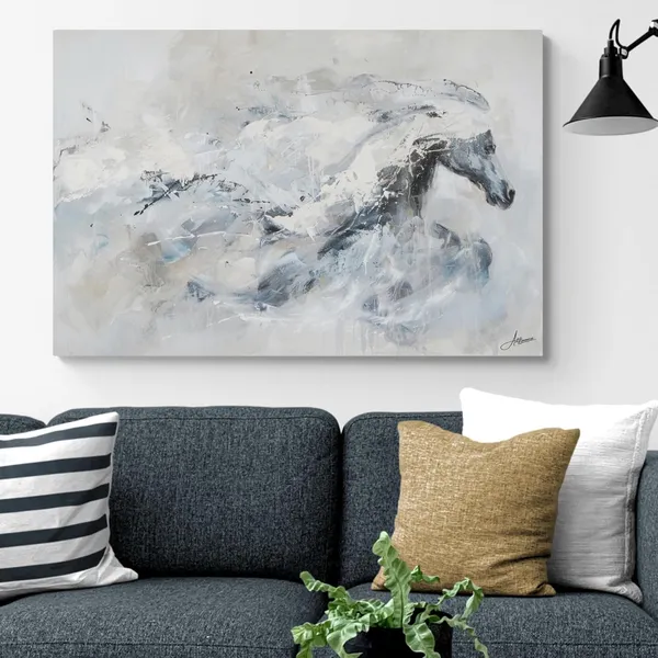 Abstract_Running_Horse_Framed_Art_Luxury_Canvas_Painting_For_Home_And_Offices