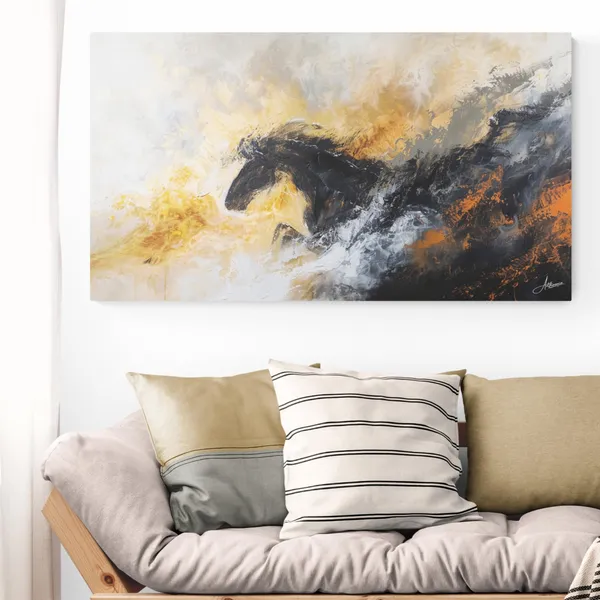 Abstract_Black_Horse_Framed_Art_Luxury_Canvas_Painting_For_Home_And_Offices