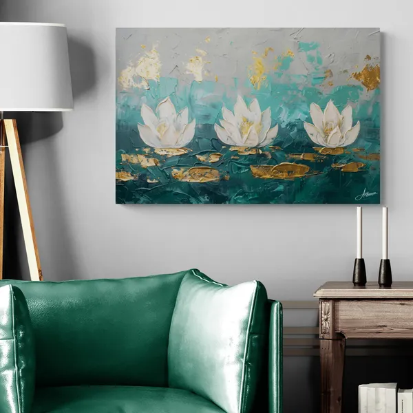 Lotus_Gold_Texture_Framed_Art_Premium_Canvas_Painting_For_Home_And_Offices