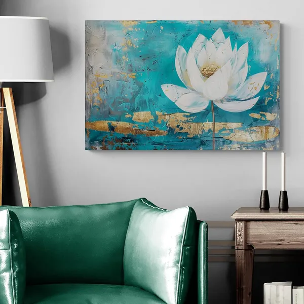 Elegant_White_Lotus_Framed_Art_Premium_Canvas_Painting_For_Home_And_Offices